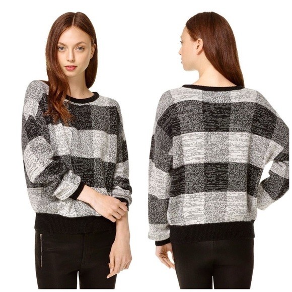 ARITZIA TNA Plaid Pullover Sweatshirt - Picture 1 of 5